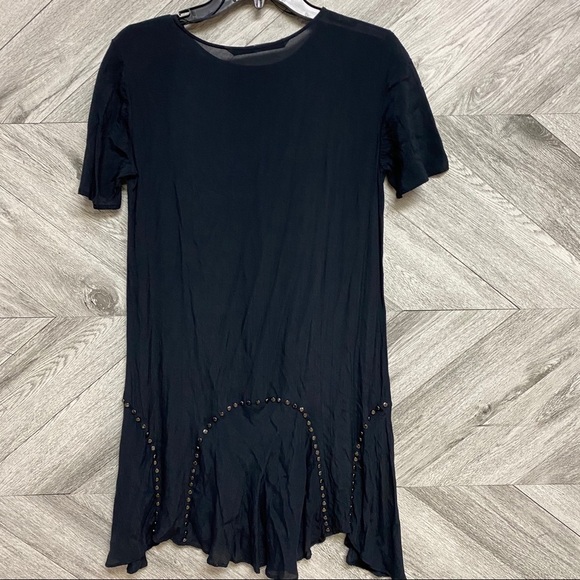 Zara Premium Denim Collection Black Studded Dress - Picture 5 of 7